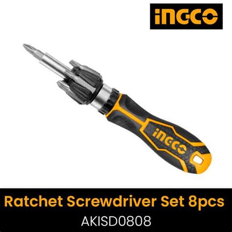 INGCO 8 PCS RATCHET SCREWDRIVER SET AKISD0808 | Lion Tools Mart