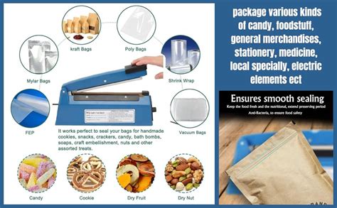 Buy ZEGEL12 inch Heat Sealing Machine for Plastic Pouches/Portable Hand ...