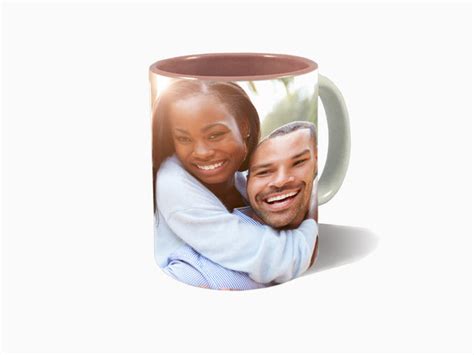 Inside Colour Mug - Pink 325ml - Personalized Photo Mugs; Wisholize