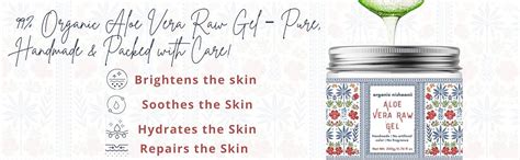 Organic Nishaanii Aloe Vera Gel | 3-in-1 Non-Sticky Soothing Gel for ...