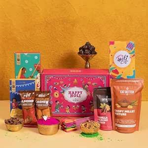 EAT BETTER CO Rang Bhar De - Holi Gift Hamper - 8 Item Combo with ...