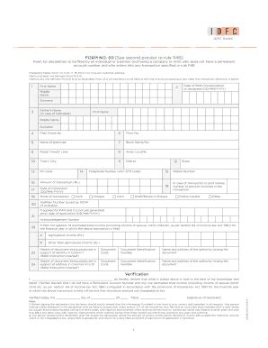 Idfc Form 60 - Fill and Sign Printable Template Online