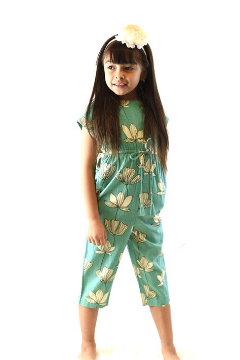 Limited Edition - Green Floral Jumpsuit with Drawstring Detail – Yo ...