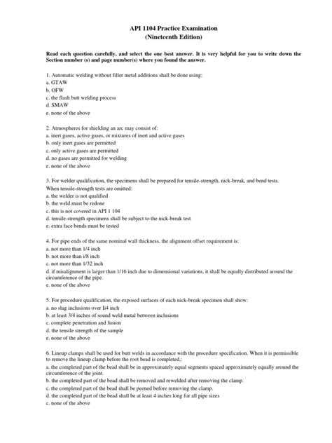 Image result for API 1104 Example Certification