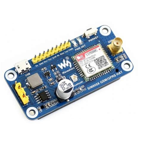 Buy SIM800C based GSM/GPRS/Bluetooth HAT for Raspberry Pi Online At ...