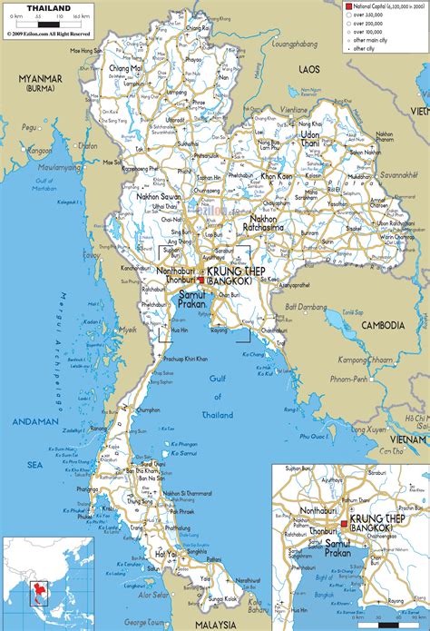 Detailed Clear Large Road Map of Thailand - Ezilon Maps