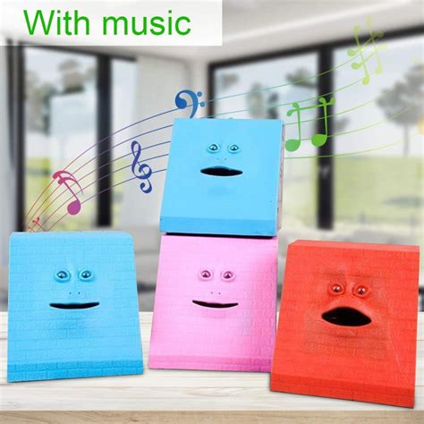 Buy Tukinala Electric Novelty Face Coin Bank,Cute Face Money Eating Box ...