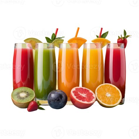Mix Fruit juice in a glass with fresh fruits 22453370 Stock Photo at ...