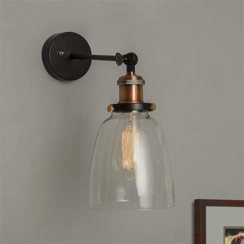 Homesake®Edison Industrial Glass Bell Wall Lamp, Antiqure Copper ...