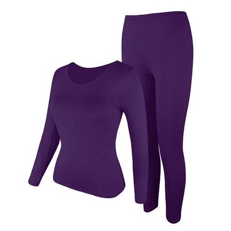 MISS COCOLI Thermal Underwear for Women Long Underwear Sets Crew Neck ...