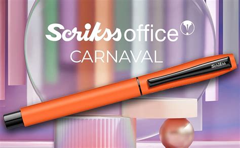 Scrikss Carnival 0.7mm Roller Ball Point Pen - Matte Neon Orange SS ...
