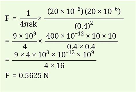 two charge of 20 microcoulomb interact with 5 microcoulomb find force ...
