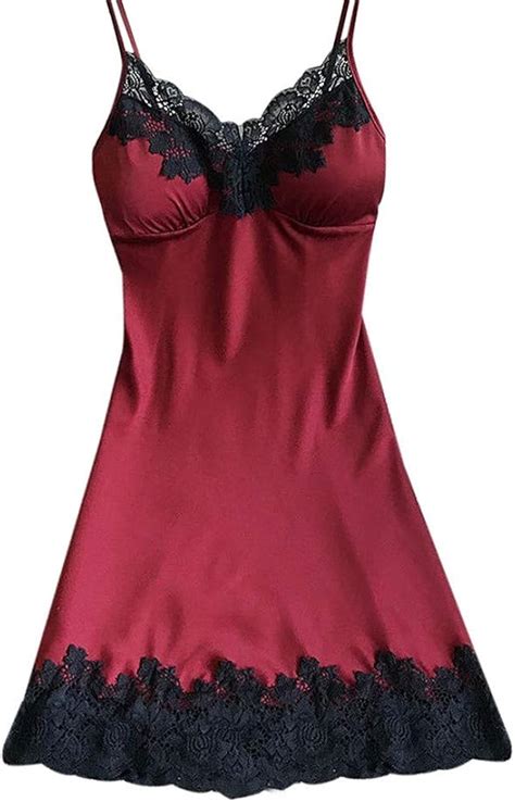 Buy VEKDONE Womens Teddy Lingerie Sexy Nightie Full Slips Lace Chemise ...