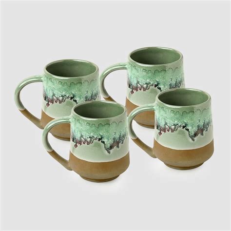 ExclusiveLane Ceramic Coffee Mugs Set of 4 | 'Atlantic Shores ...