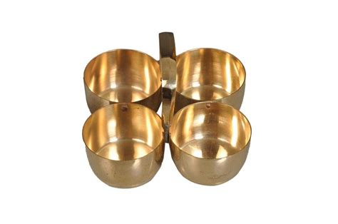 Buy Brass Puja Rituals Roli Chawal Chandan Chopala Elaichi Mishri Haldi ...