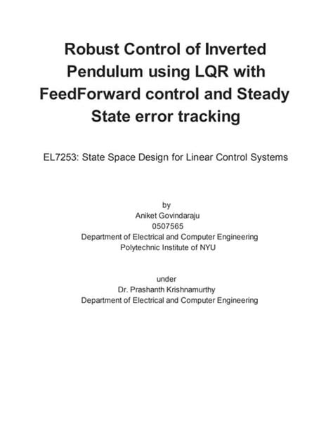 Inverted Pendulum Control System 的图像结果