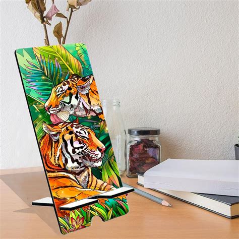 Chillaao Tiger Tree Wallpaper Mobile Stand