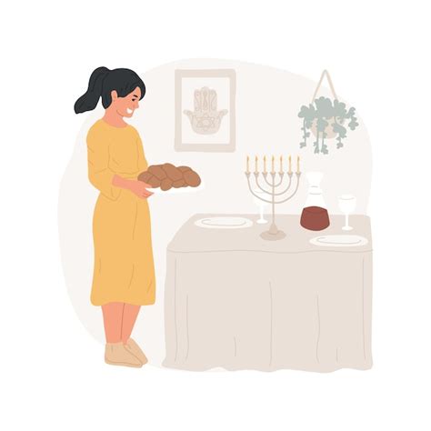 Shabbat isolated cartoon vector illustration | Premium Vector