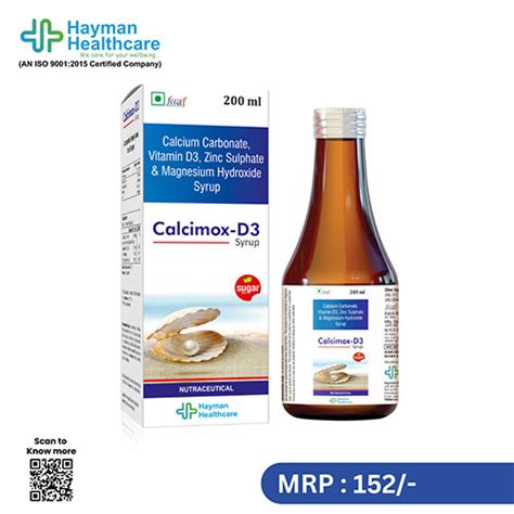 CALCIMOX-D3 SYRUP (200ml) Hayman Healthcare Pvt. Ltd.