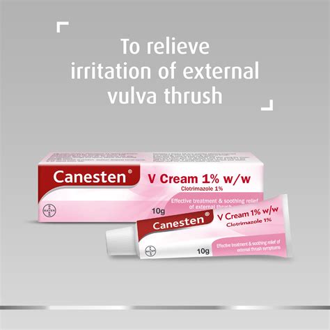 CANESTEN V Cream 1% 10g for Antifungal Cream for Vaginal Yeast Infection, Thrush & Fungal ...