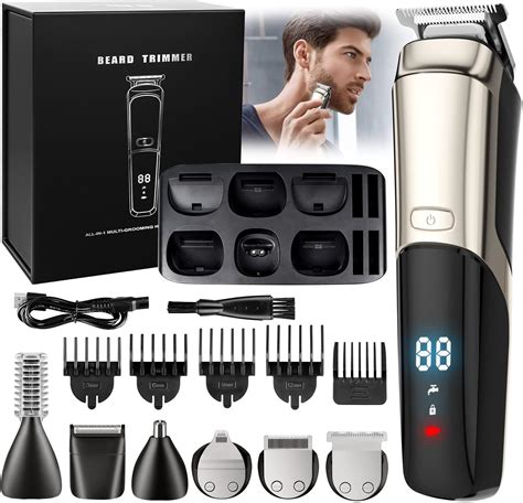 Amazon.com: Beard Trimmer, Cordless Hair Clippers for Men Body Hair ...