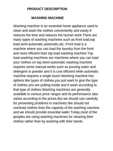 Image result for Washing Machine PDF