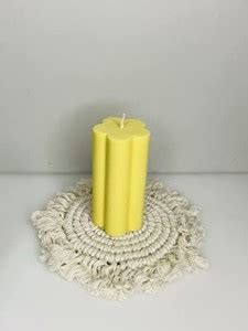 TRA Style Daisy Pillar Candle | Valentine Candle | Yellow Color | Lemon ...