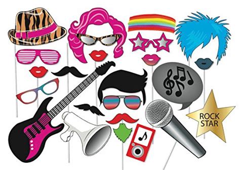 Party Propz Funny Photo Booth Props Set 21Pcs for Musical Parties Or ...
