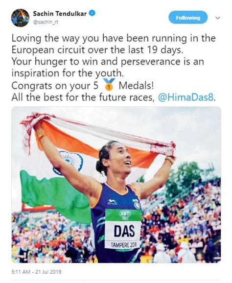 Virat Kohli lauds Hima's feat of winning five gold medals