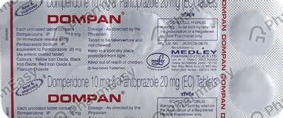Dompan Strip Of 10 Tablets: Uses, Side Effects, Price & Dosage | PharmEasy