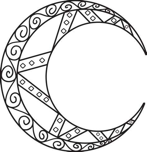 Crescent Moon Coloring Page