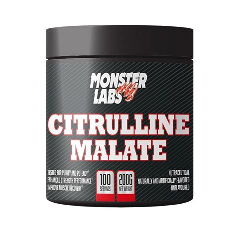 Monster Labs Citrulline Malate Powder | Unflavored | 200g, 100 Servings ...