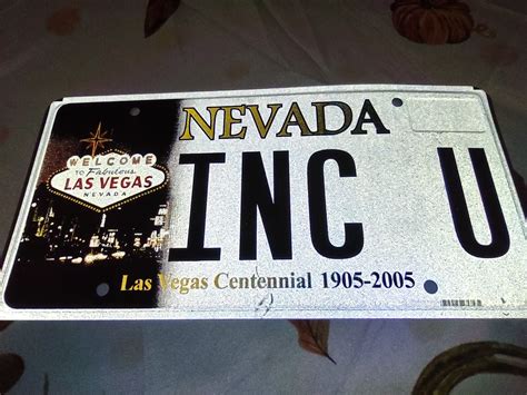 Nevada Las Vegas Centennial license plate # INC U "Brand New" | eBay