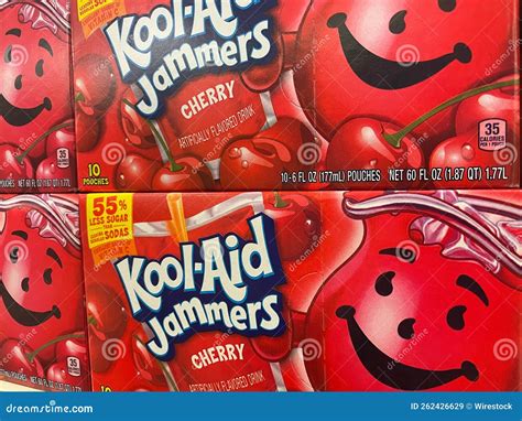 Retail Grocery Store Kool Aid Jammers Cherry Editorial Stock Image ...