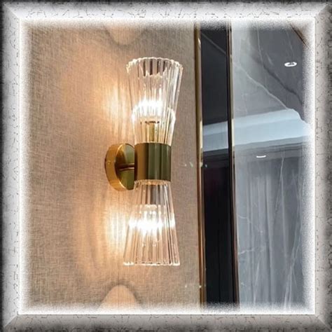 Jual lampu hias dinding nakas crystal 2 arah sinar cahaya modern ...