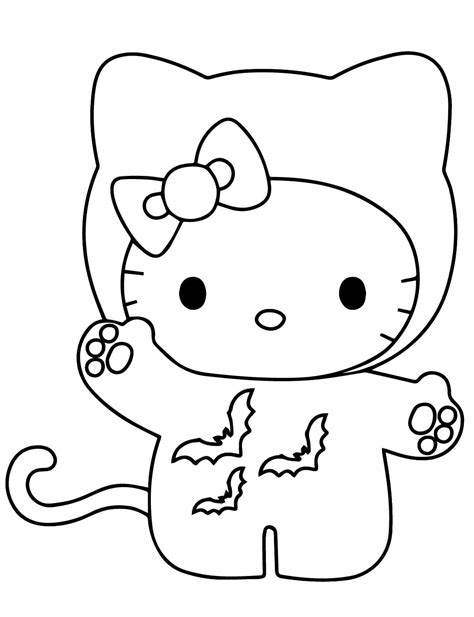 Halloween Hello Kitty Costume coloring page - Download, Print or Color ...