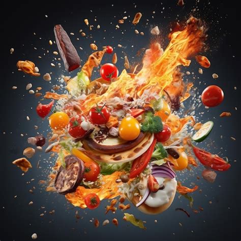 Image result for Exploding Food Drawing
