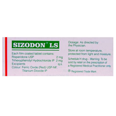 Sizodon LS Tablet 10's Price, Uses, Side Effects, Composition - Apollo ...