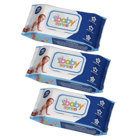 Buy Baby Sense Premium Baby Wet Wipes with LID (80 wipes per pack/Pack ...