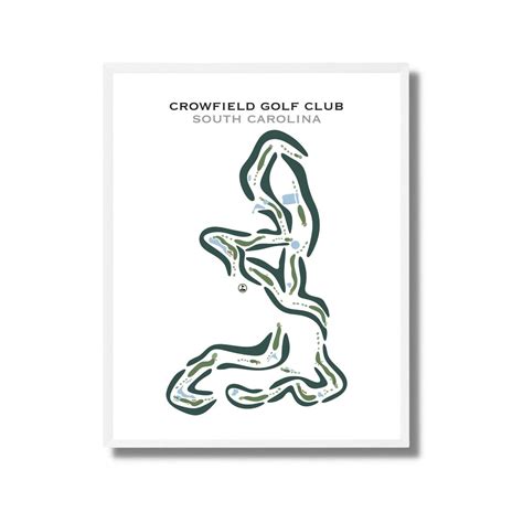 Crowfield Golf Club, SC Golf Course Map Wall Art, Golf Map Canvas Decor ...