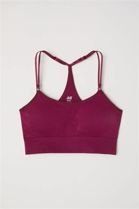 Sports bra Low support - Burgundy - Ladies | H&M IN
