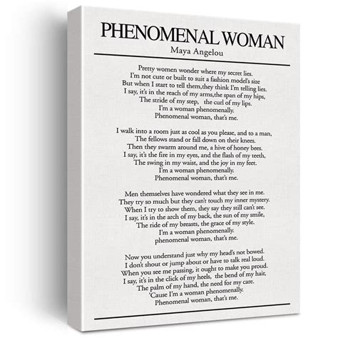 Maya Angelou Phenomenal Woman