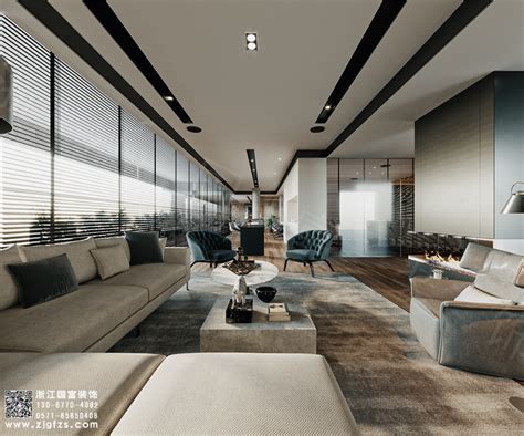 杭州700平米办公室装修设计效果图-杭州办公设计-浙江国富装饰