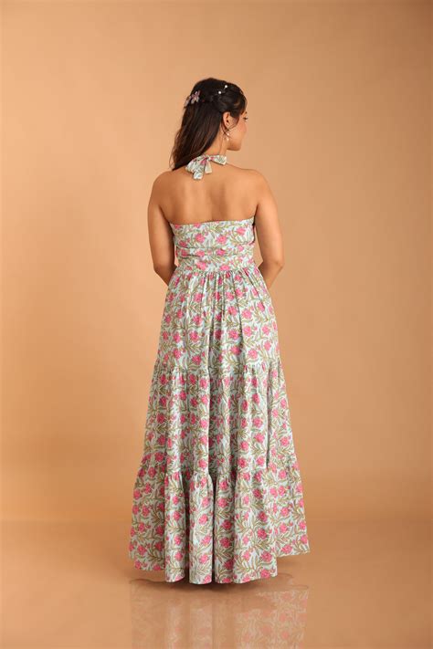 Marshmilo Blue Maxi Dress – Dri By Himadri