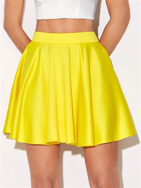 ODELIAR Sport Solid Flare Hem Skirt Training Designer, For Festival ...