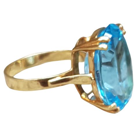 Tiffany and Co. by Paloma Picasso 18K Yellow Gold Blue Topaz Ring at ...