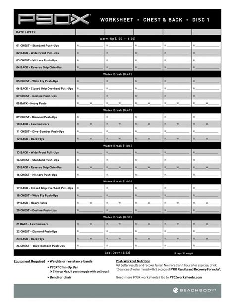 P90x Plus Workout Schedule Pdf | EOUA Blog