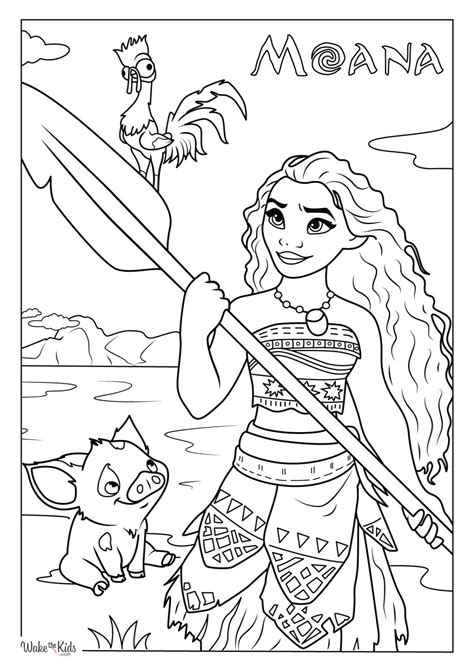 Printable Moana Coloring Pages - Molon Printable