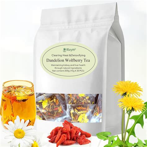 Amazon.com : 30pcs Dandelion Wolfberry Tea, Goji Berry Chrysanthemum Cassia Seed Tea, Seven ...