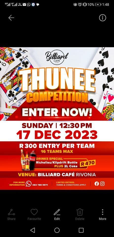 16 Team Thunee Event @ Billiard Cafe, Billiard Cafe, Randburg, 17 ...